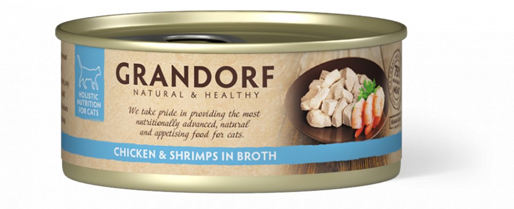 Grandorf natvoeding Chicken Breast & Shrimps - 70g