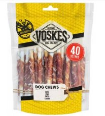 28674 Voskes dog chews stick met eend 40 st - 400 gr