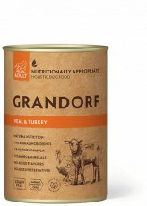 GDDW1640 Grandorf natvoeding Veal & Turkey - Adult - 400g